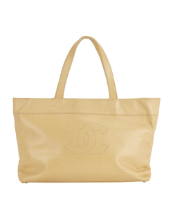 Chanel Vintage Timeless CC Tote, Caviar, Beige, 9926216 (2005), 2*